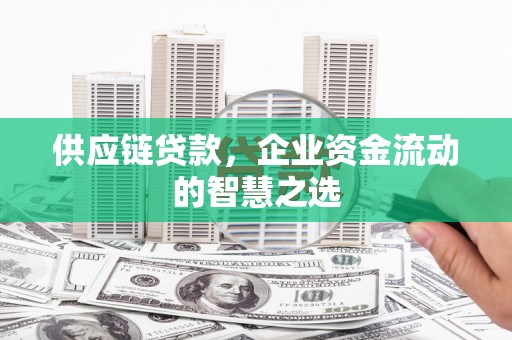清溪供应链贷款，企业资金流动的智慧之选