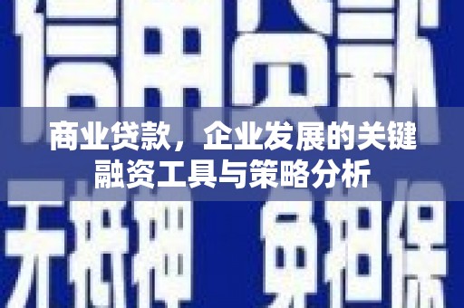 清溪商业贷款，企业发展的关键融资工具与策略分析