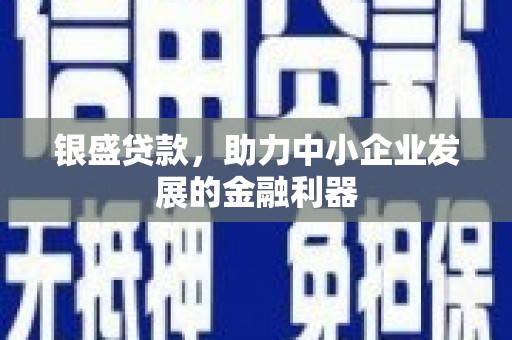 清溪银盛贷款，助力中小企业发展的金融利器