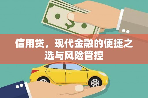 清溪信用贷，现代金融的便捷之选与风险管控