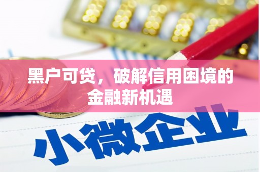 清溪黑户可贷，破解信用困境的金融新机遇